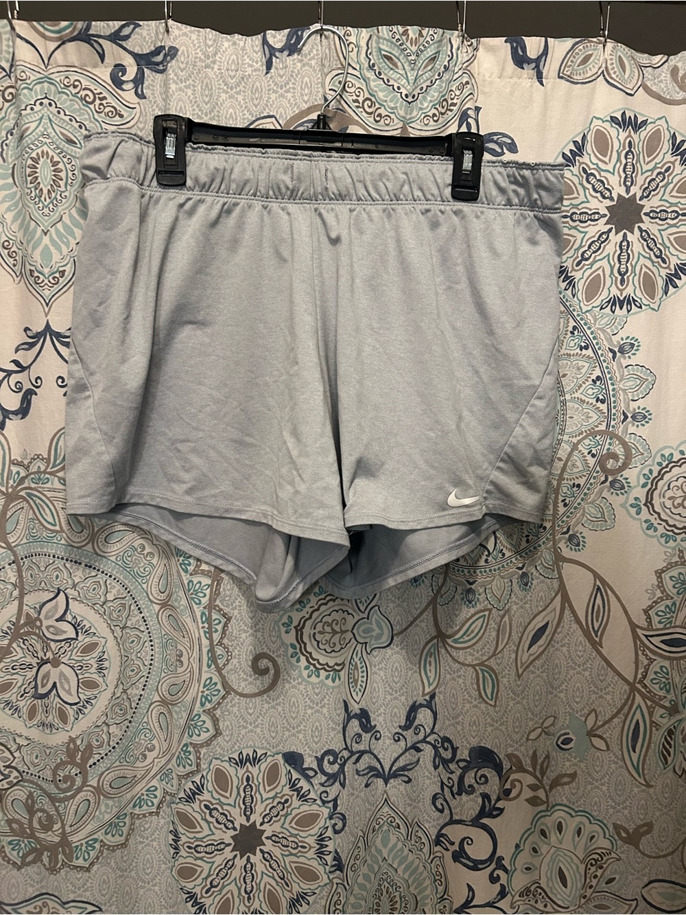 Nike Women's Light Gray Athletic Dri-FIT Shorts